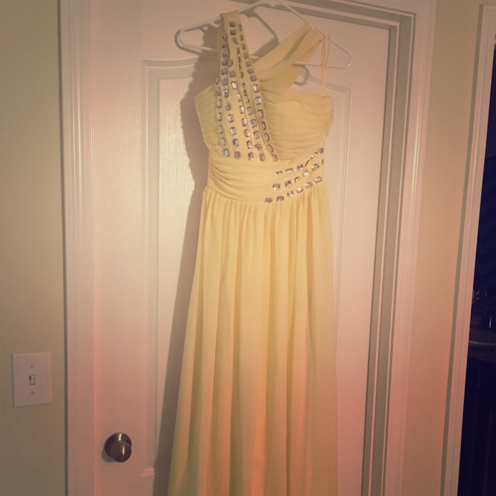 A Line/Princess One Shoulder Floor Lenght Dress